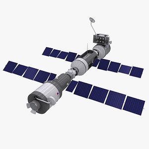 3d satellite space model
