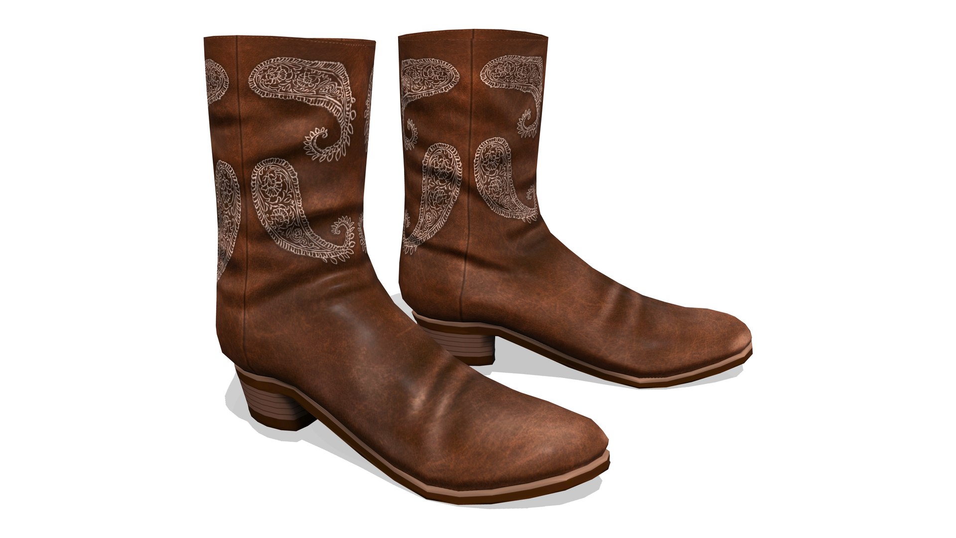 3D Mens Western Boots - TurboSquid 1931703