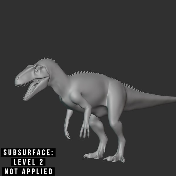 3D Neovenator Basemesh Low Poly model
