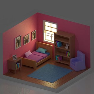 Isometric Youth Room 3D