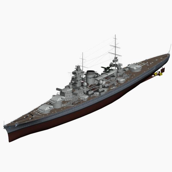 Ready go to ... https://www.turbosquid.com/it/3d-models/battleship-scharnhorst-ww2-german-max/921986 [ Modello 3D Marina Battleship Scharnhorst German WW2 - TurboSquid 921986]