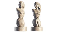 Female torso carved stone