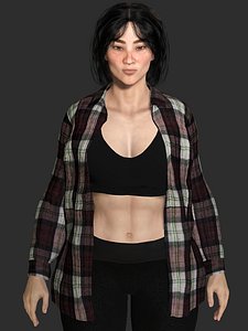 AAA 3D REALISTIC CHARACTER - ASIAN JAPANESE KOREAN CHINESE WOMAN model