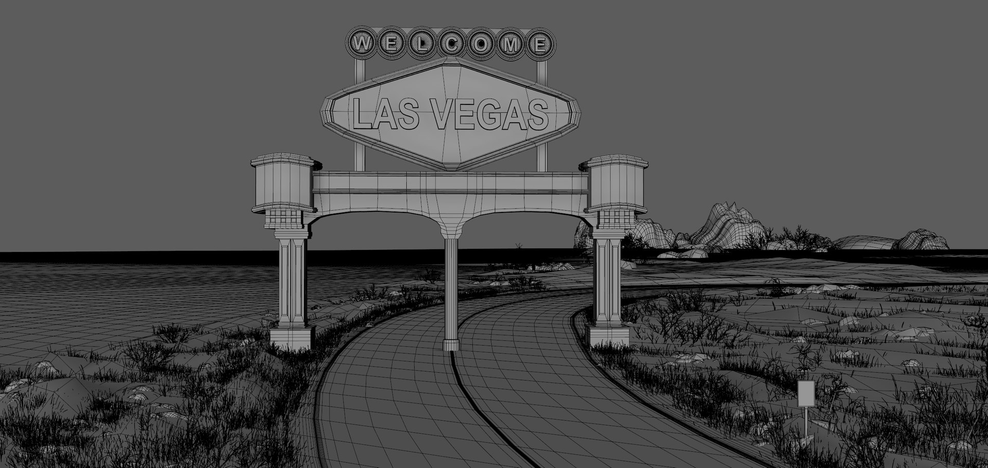 3D model Desert Road Las Vegas. - TurboSquid 1741585