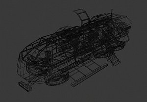 3D model futuristic transport