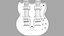 3d model guitar gibson double