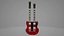 3d model guitar gibson double