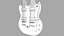 3d model guitar gibson double