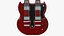 3d model guitar gibson double