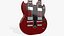 3d model guitar gibson double