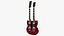 3d model guitar gibson double