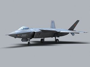 3d stealth jet fighter j-20 model