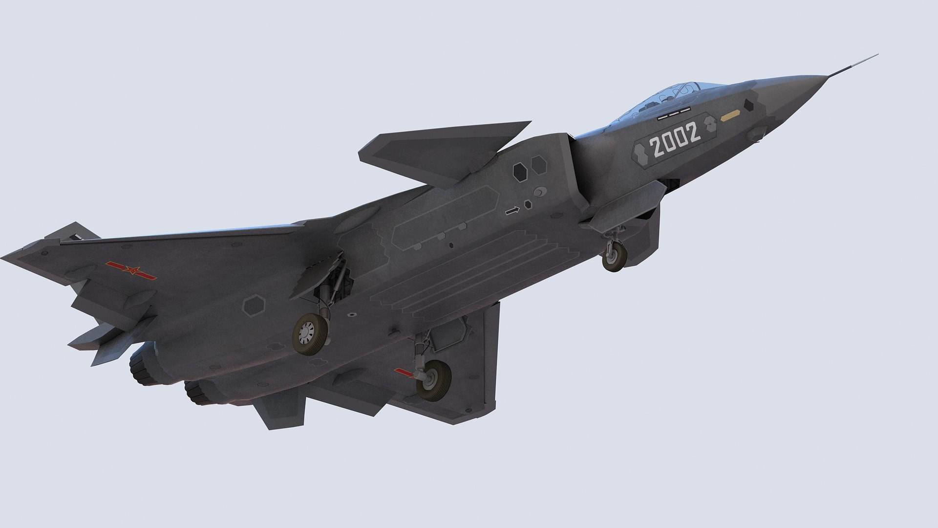 3d Stealth Jet Fighter J-20 Model