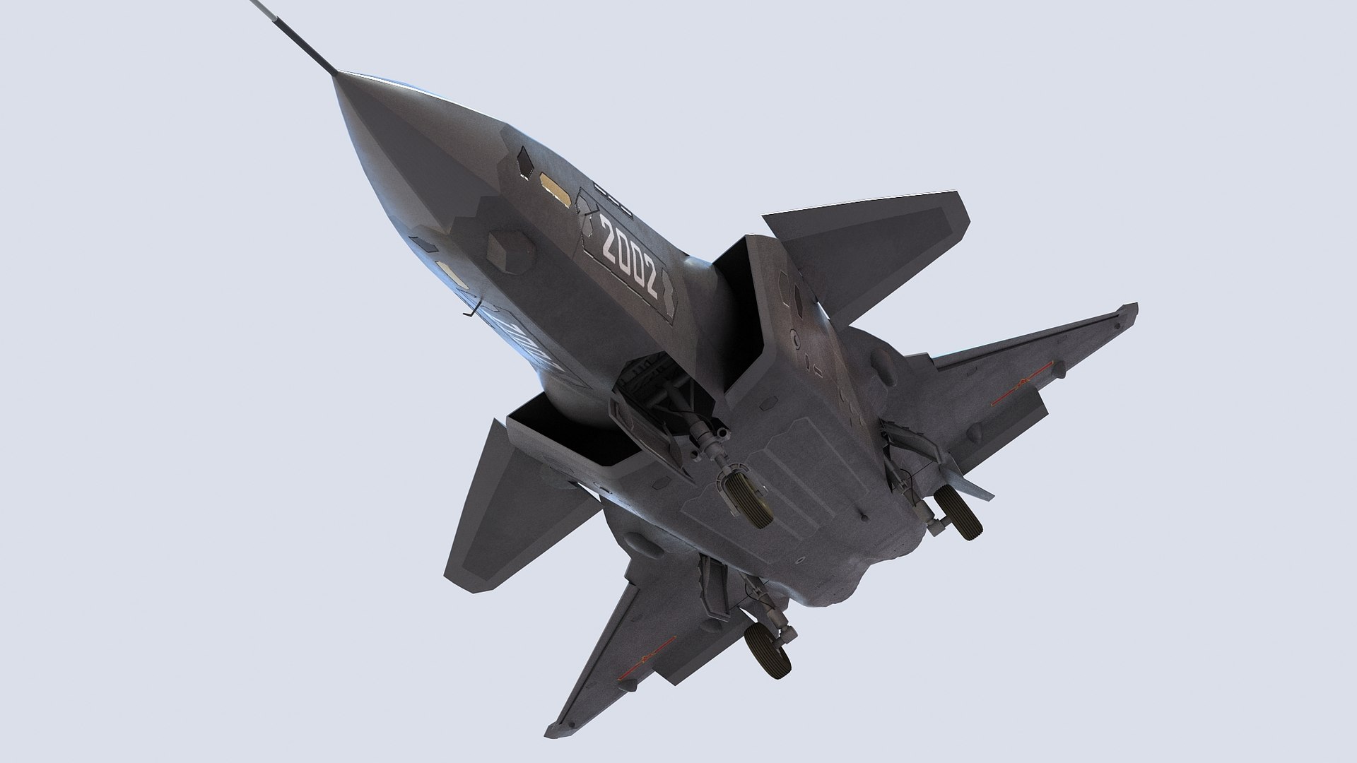 3d Stealth Jet Fighter J-20 Model
