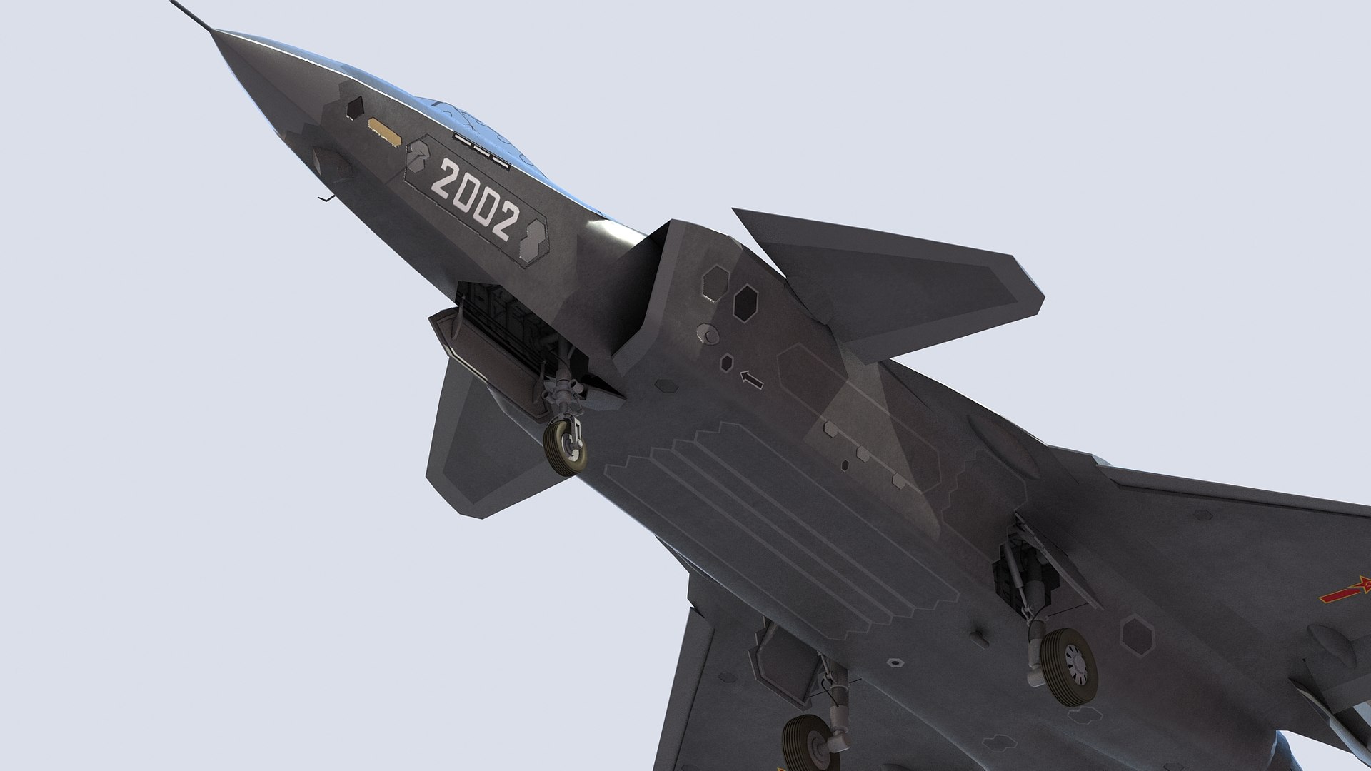 3d Stealth Jet Fighter J-20 Model
