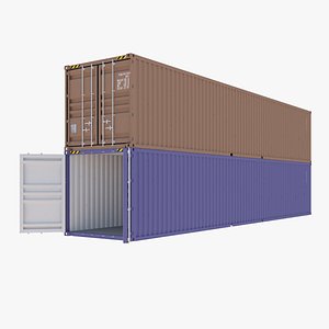 3D Cargo Container 40ft