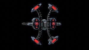 Spaceship lowpoly 3D model