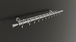 3D model curtain rod