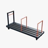 Vertical Panel Transport Cart 2100x670mm Configuration 09