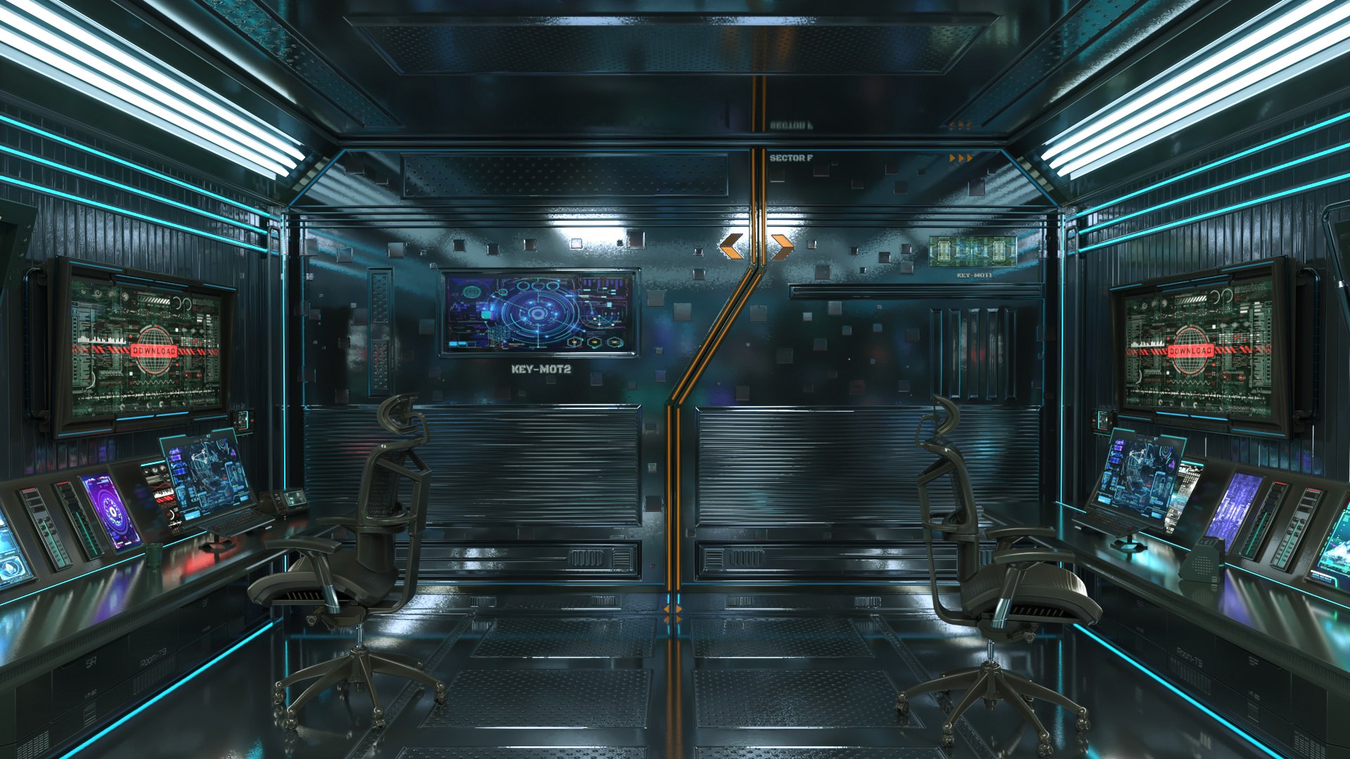 3D Model Sci Fi Interior Station Control Panel - TurboSquid 2224460