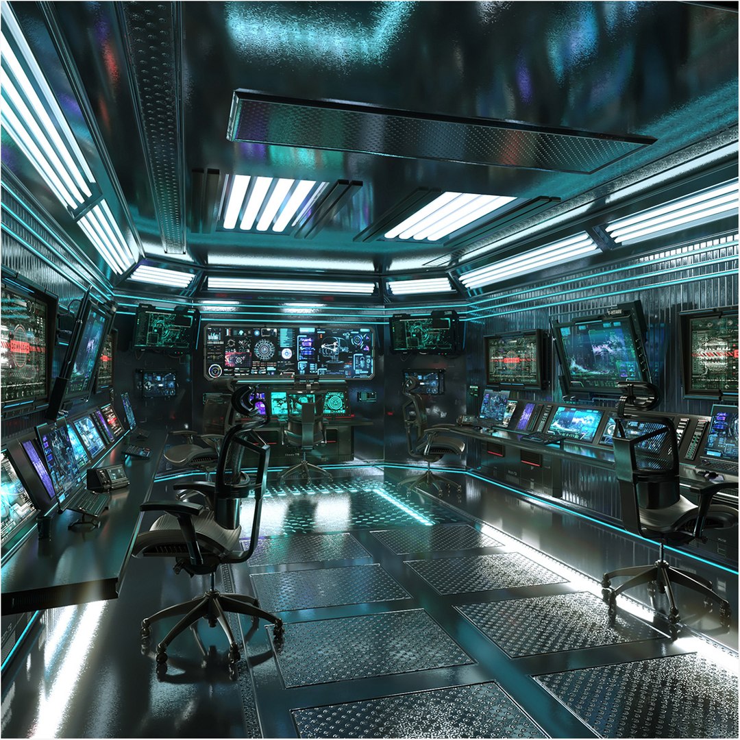 3D Model Sci Fi Interior Station Control Panel - TurboSquid 2224460