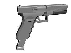 3d glock 18 pistol model