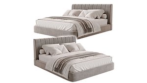 White bed model