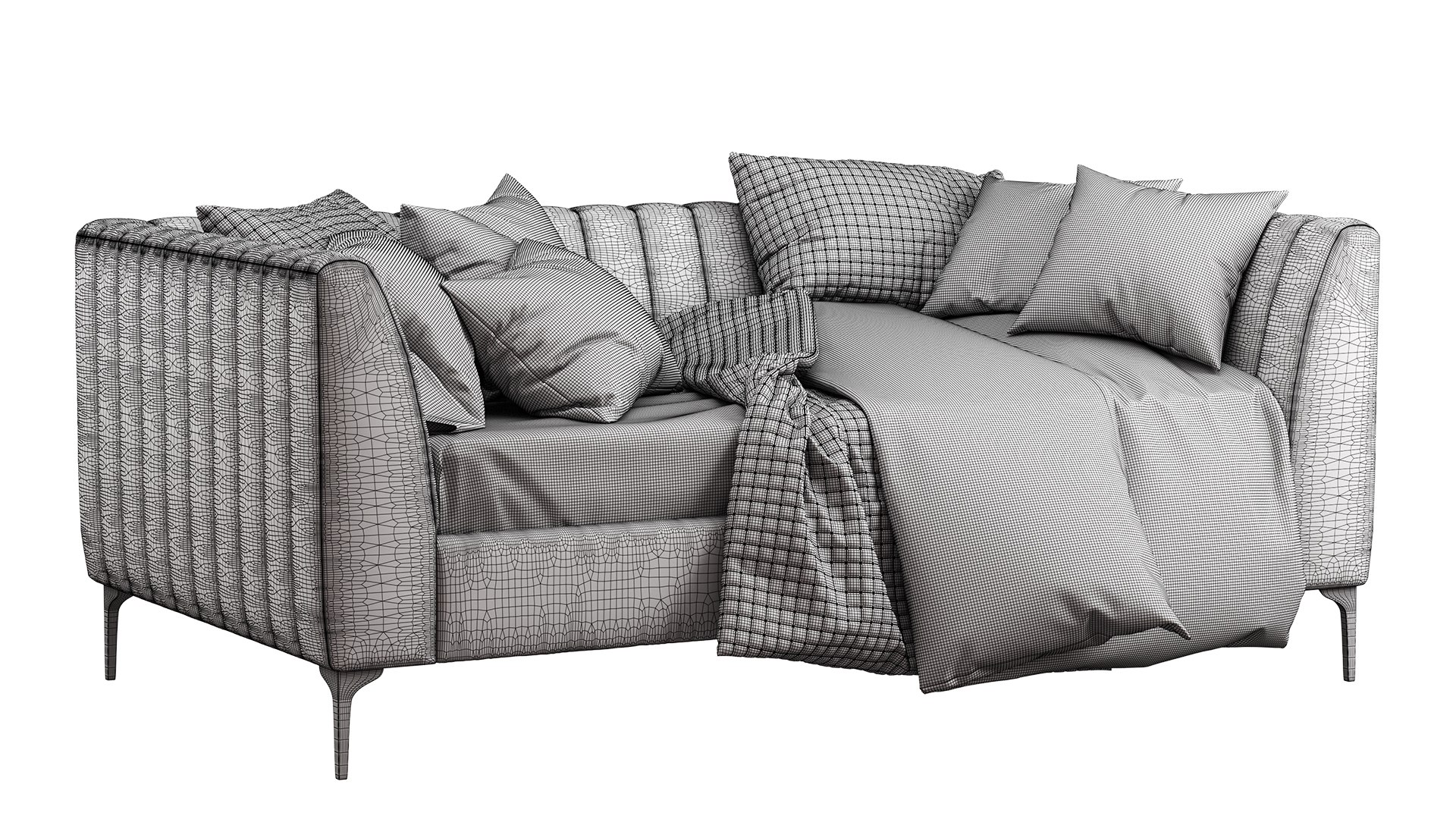 Pottery Barn Avalon Daybed Fabric 3D Model TurboSquid 2055012