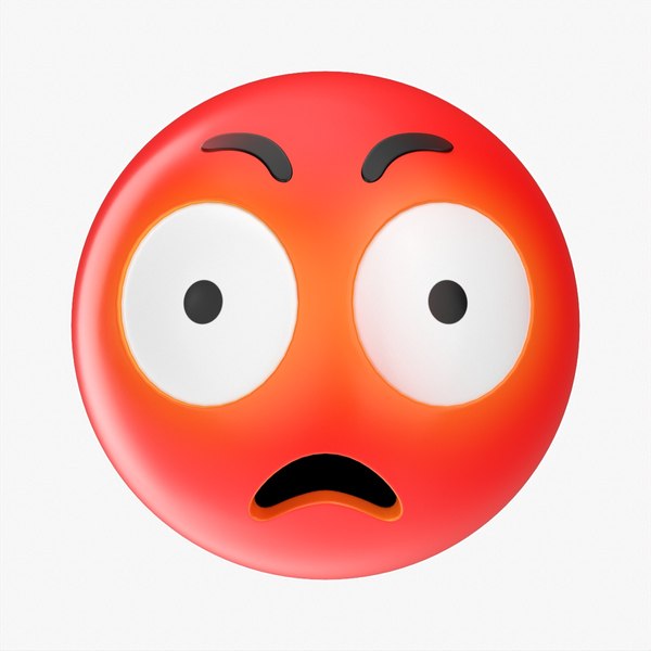 3D Emoji 033 Angry with big eyes