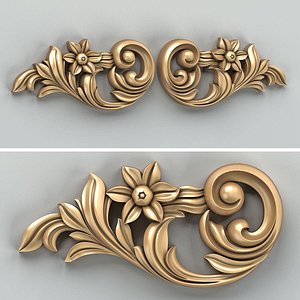 Carved decor horizontal 030