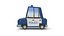 Stilisiertes Polizeiauto Low-Poly-3D-Modell