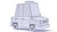 Stilisiertes Polizeiauto Low-Poly-3D-Modell