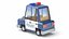Stilisiertes Polizeiauto Low-Poly-3D-Modell