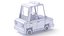 Stilisiertes Polizeiauto Low-Poly-3D-Modell