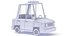 Stilisiertes Polizeiauto Low-Poly-3D-Modell