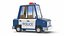 Stilisiertes Polizeiauto Low-Poly-3D-Modell