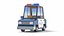 Stilisiertes Polizeiauto Low-Poly-3D-Modell