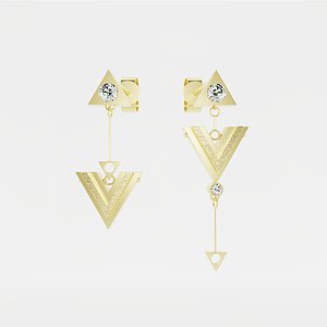 Earrings 01 3D model