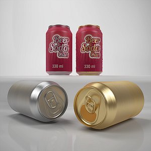 Beer soda can 330 ml