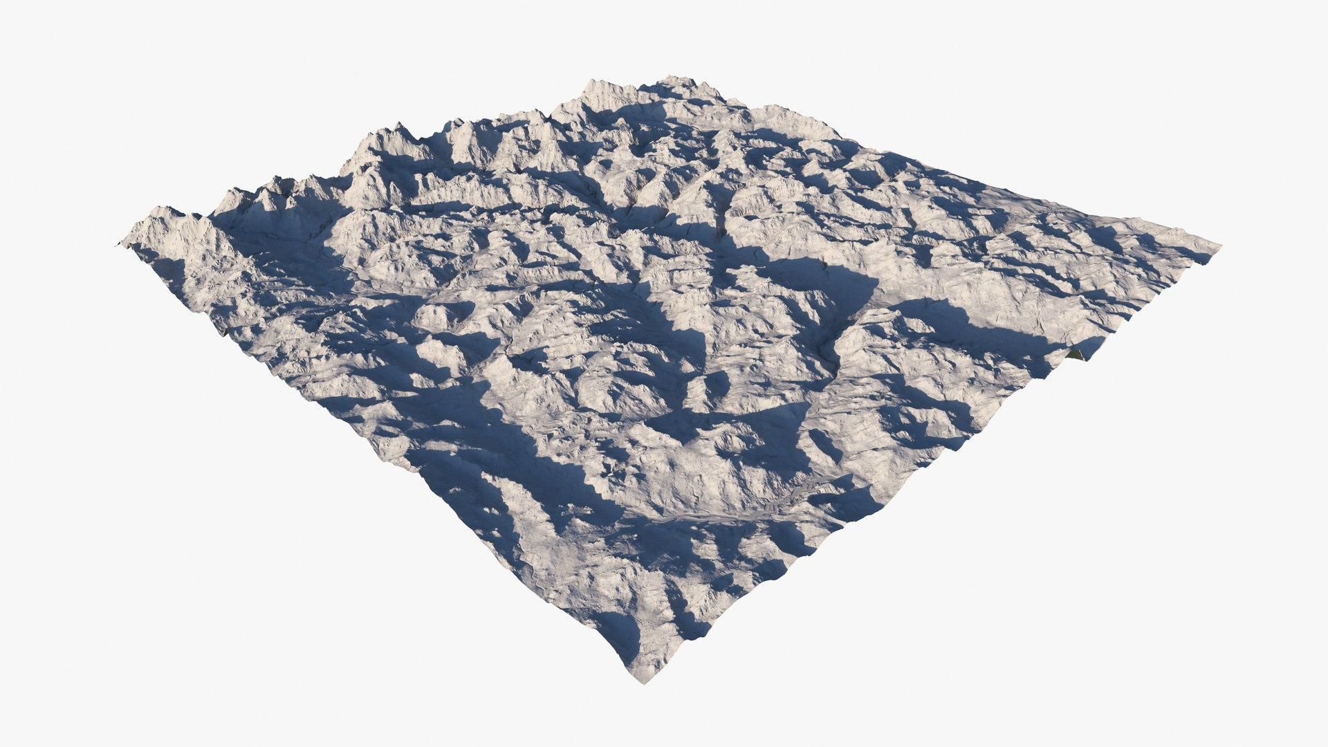 3D Terrain Multiple River Flows PBR - TurboSquid 2204088