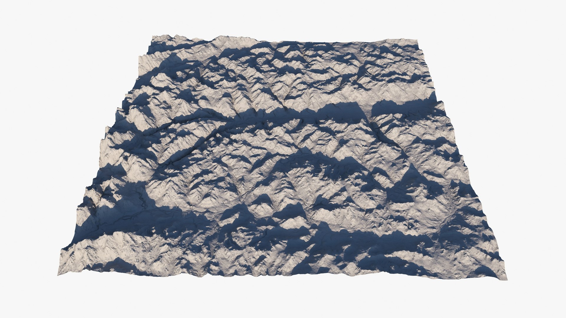 3D Terrain Multiple River Flows PBR - TurboSquid 2204088