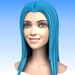 max cartoon girl head morph