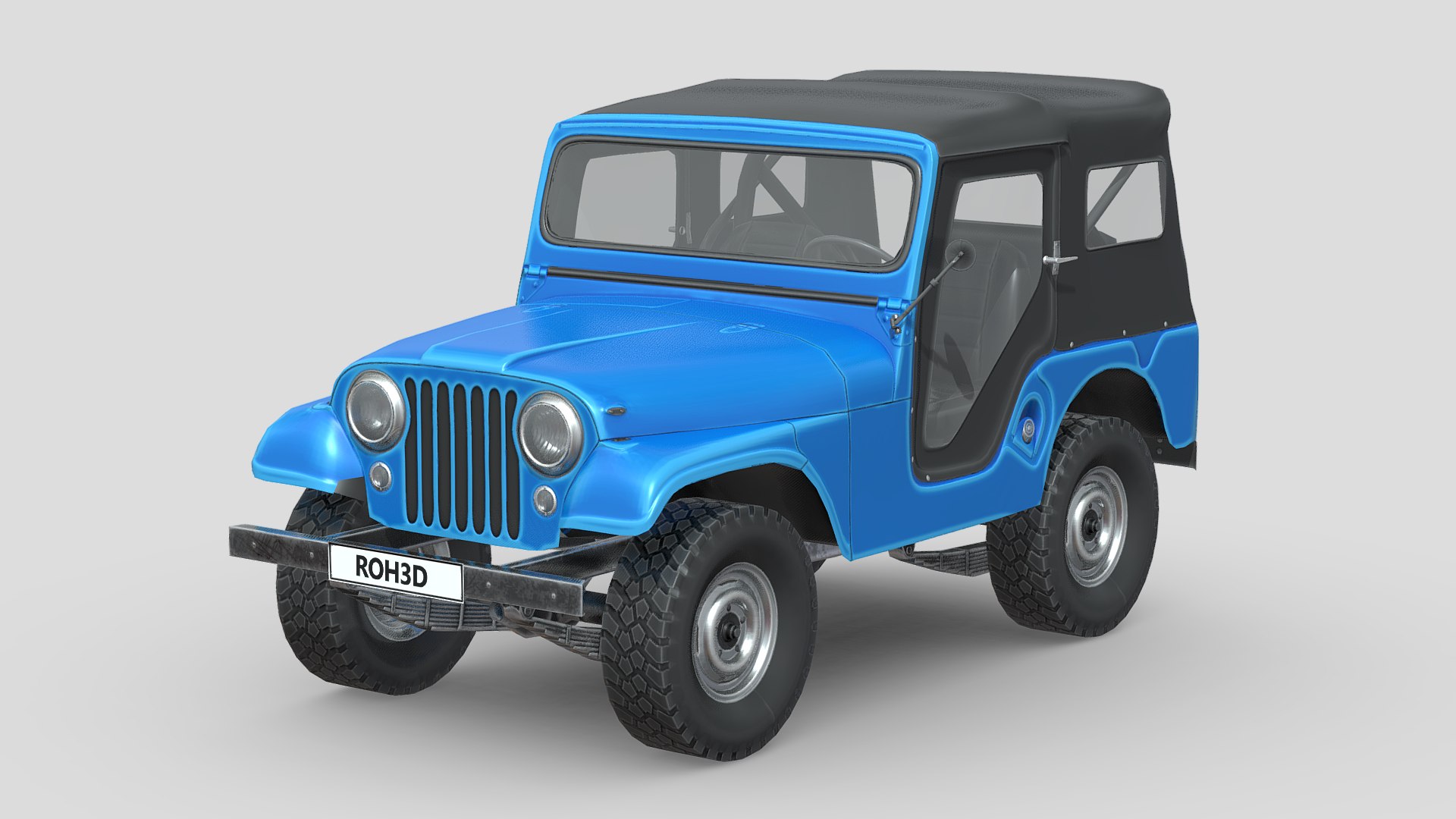 Low Poly Car - Jeep CJ5 1954 3D Model - TurboSquid 2087575