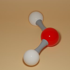 3D water molecular h2o