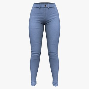 3D Ladies Skinny Jeans Pants