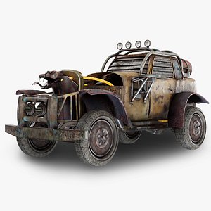 3D post apocalyptic car the Aspid