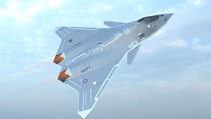 fa-xx fifth generation fighter jet 3D