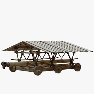 Battering Ram Medieval PBR 3D