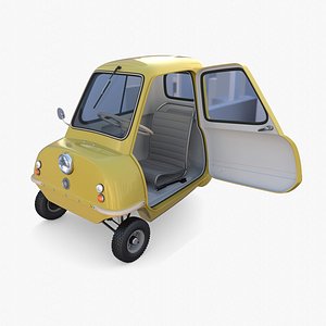 3D Generic 50cc Microcar with interior and chassis