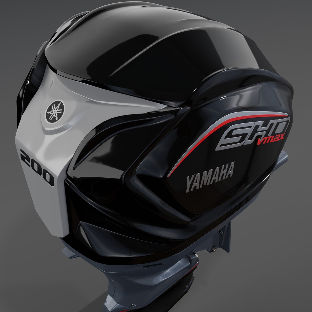 Yamaha 200 HP V6 V MAX SHO Outboard PBR Model 3D 3D Model - TurboSquid ...